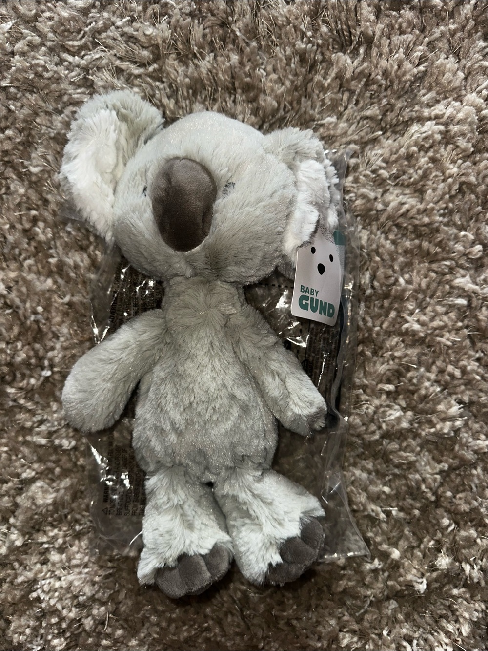 Baby GUND Koala Plush Stuffed Animal Gray NWT Soft Lovey Toy